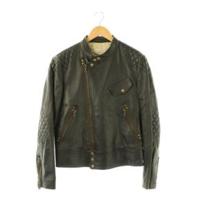 ライダースジャケット レザー 牛革 L ブラック /ES