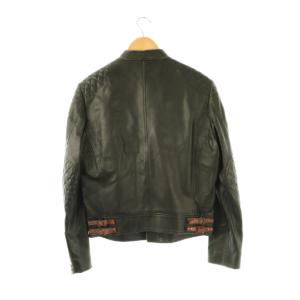 PAUL SMITH ライダースジャケット レザー 牛革 L ブラック /ES