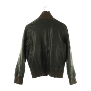 Paul Smith JEANS レザージャケット ブルゾン 羊革 L ブラック ブラウン /ES