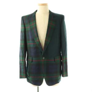 PAUL SMITH セットアップ チェック柄 テーラードジャケット パンツ L グリーン マルチカラー /DO