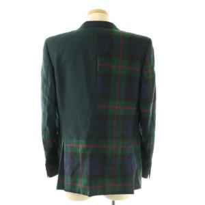 PAUL SMITH セットアップ チェック柄 テーラードジャケット パンツ L グリーン マルチカラー /DO