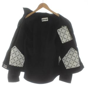 Schott TC WORK JACKET ワークジャケット ブルゾン ステンカラー ジップアップ ロゴ刺繍 M 黒