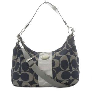 ハンドバッグ ワンハンドル ショルダーバッグ 2way デニム キャンバス ネイビー F19690 /YO15