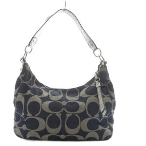 COACH ハンドバッグ ワンハンドル ショルダーバッグ 2way デニム キャンバス ネイビー F19690 /YO15