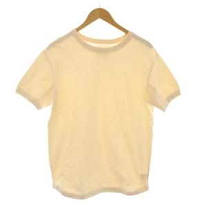 Tシャツ 38 アイボリー 無地 ラウンドネック 半袖 /JP