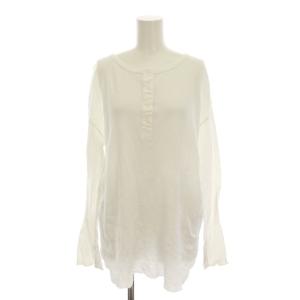 22AW ワッフルサーマルカットソー Tシャツ 白 ホワイト 長袖 ヘンリーネック 22070500715010