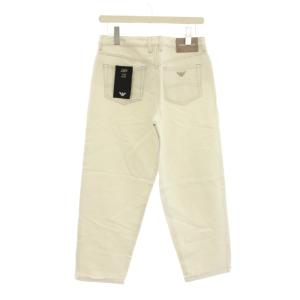 EMPORIO ARMANI パンツ 160/56A 白 ワイドシルエット フリンジヘム 長ズボン /JP