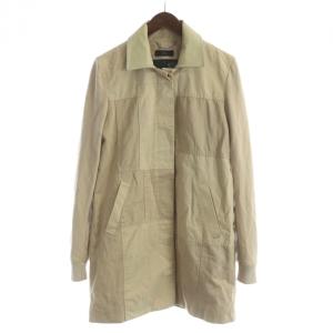 トレンチコート ベージュ 襟切替 長袖 袖口リブ /AP