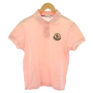 Slim Fit ポロシャツ 半袖 ロゴ S ピンク /BM