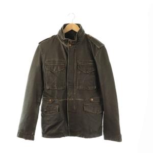 ジャケット レザー ジップアップ L 茶 /NR