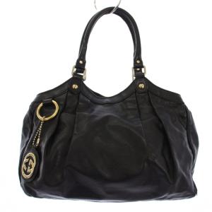 スーキー ハンドバッグ GGキーホルダー レザー ブラック 211944