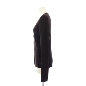 PRADA ニットカーディガン 長袖 カシミヤシルク 42 黒 ETB0056 /KH
