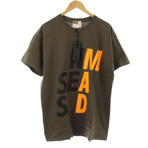 Tシャツ 半袖 カーキ タグ付き ロゴプリント /JP