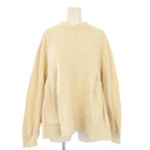 スウェット トレーナー 長袖 レース切替 36 ベージュ MA243UTS004 /KH