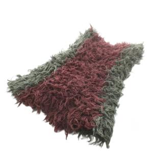 スヌード マフラー ベビーアルパカ カーキ ボルドー /AN3