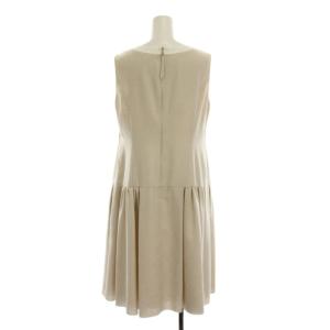DAISY LIN ノースリーブ ワンピース ひざ丈 42 ベージュ 35784 /YM