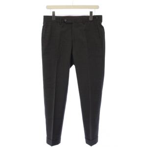 SUPER 110’S スラックスパンツ ジップフライ ウール 44 グレー /BM