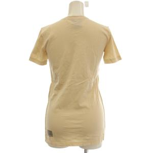D&G Tシャツ 36 ベージュ 半袖 スプレーペイント風プリント ビーズ装飾 /JP