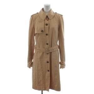 トレンチコート ロング丈 シルク 絹 44 オレンジ 5P12088110 /AN63