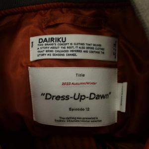 DAIRIKU 23AW Dress-Up-Dawn Terri Tiedye Flight Jacket