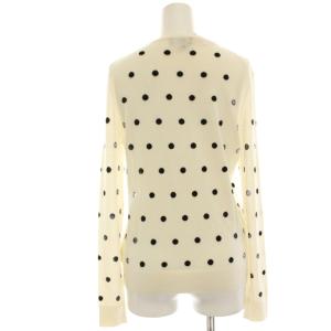 Theory REFINE CREW NECK PO PD ニット カットソー 長袖 水玉 ドット ウール 薄手 S