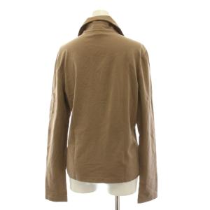 CELINE シャツ ブラウス マカダム柄 長袖 L 茶色 ブラウン スキッパー襟 /YM