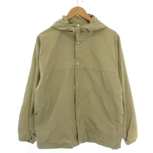 60/40クロス フードシャツ ロング ジップアップパーカー ジャケット S ベージュ 174107 /BM