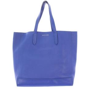 トートバッグ ハンドバッグ レザー ワンカラー 青 ブルー /BB