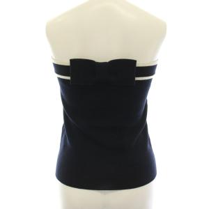 RED VALENTINO REDVALENTINO チューブトップ ベアトップ ニット ウール XS 紺 ネイビー /YM