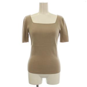 ニット 半袖 カットソー スクエアネック 40 ベージュ /G