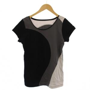 Tシャツ カットソー 半袖 クルーネック 総柄 3 グレー ブラック IM03JK553 /BM