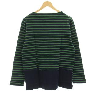 A VONTADE タグ付き カットソー Tシャツ 長袖 ボーダー M 緑 グリーン 紺 ネイビー VTD-0300 /HN
