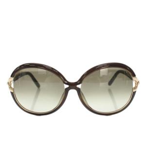 サングラス 眼鏡 セルフレーム オーバル 6117 135 箱付き 茶 ブラウン CE636S /YT