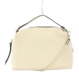 ALIFA アリファ 2WAY ショルダーバッグ ハンドバッグ レザー ワンカラー アイボリー /BB