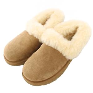 UGG australia Nita ニタ ムートン ムートンシューズ スリッポン 厚底 スエード US7 24cm ベージュ 1119002