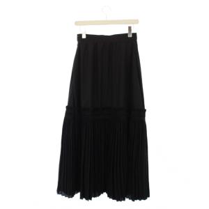 SHE Tokyo ロングプリーツスカート 36 黒 S-SK-115 /KH