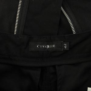 CIVARIZE ボンテージスキニーパンツ 42 黒 ブラック ジッパー装飾 フルレングス /KH