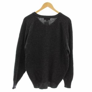 YVES SAINT LAURENT pour homme ニット Vネック ウール セーター 長袖 L グレー /G