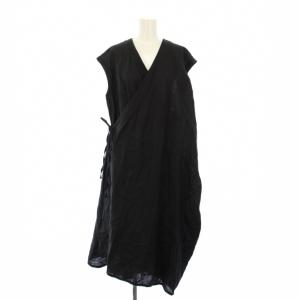 ロングベスト リネン 2 ブラック FW-D35-309