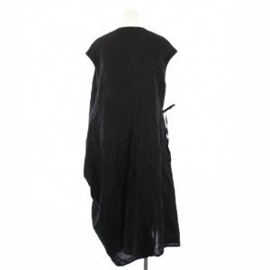 Yohji Yamamoto ロングベスト リネン 2 ブラック FW-D35-309