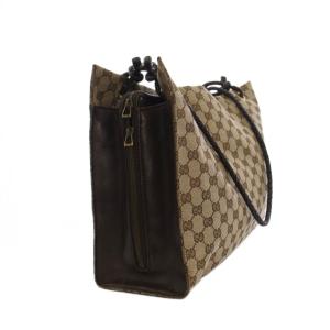 GUCCI GGキャンバス ショルダーバッグ トートバッグ ベージュ 茶 109140 /KH OH