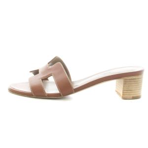 HERMES オアジス サンダル 36 ブラウン