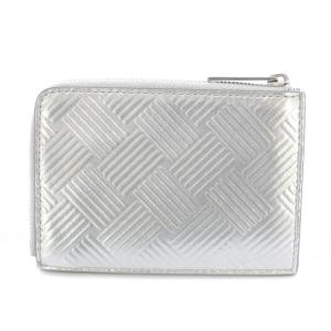 イントレチャートL字型ウォレット コンパクト レザー ワンカラー シルバーカラー /BB OH