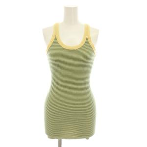 ボーダーUネックノースリーブ BORDER U-NECK NO-SLEEVE タンクトップ ボーダー柄