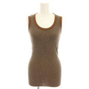 ボーダーUネックノースリーブ BORDER U-NECK NO-SLEEVE タンクトップ ボーダー柄