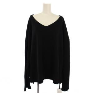 Confusion Silence シエラウールVN Vネックニットプルオーバー セーター 長袖 F 黒