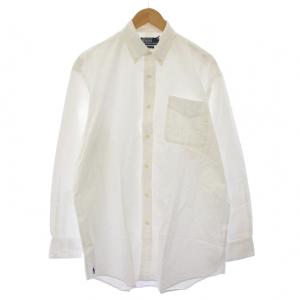 THE BIG FIT ボタンダウンシャツ カジュアル 長袖 レギュラーカラー 刺繍 ワンポイント M