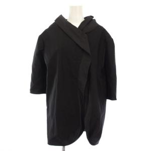 01SS ウールハーフスリーブロングジャケット 2 ブラック FX-J14-102