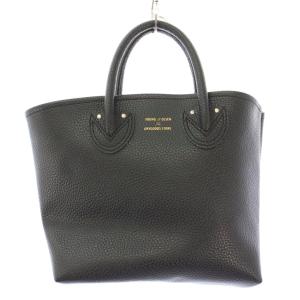 THE DRYGOODS STORE ハンドバッグ ロゴ ワンポイント ワンカラー 黒 ブラック /BB