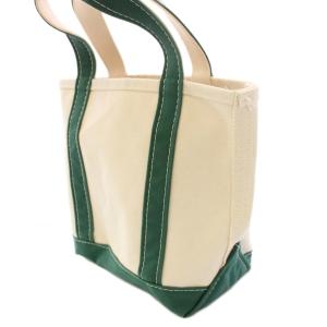 L.L.BEAN トートバッグ ハンドバッグ キャンバス バイカラー アイボリー 緑 グリーン /BB